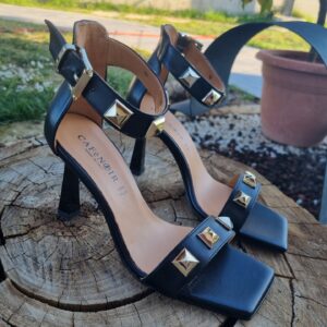 CAF&egrave;NOIR - sandali con punta squadrata e borchie