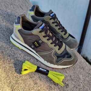 BLAUER - Sneaker military con dettagli gialli