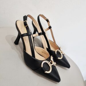 FRANCESCO MILANO - decolletè con moschettone e tallone aperto