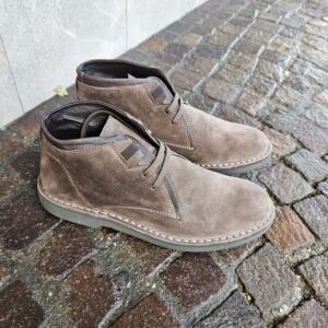 CAFèNOIR - Tronchetto uomo in pelle scamosciata taupe