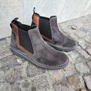 CAFèNOIR - Tronchetto uomo in pelle scamosciata antracite