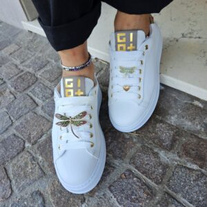 GIO+ - Sneaker in pelle con charm libellula - immagine 3
