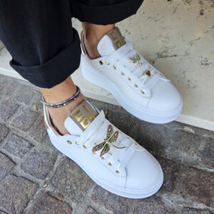 GIO+ - Sneaker in pelle con charm libellula - immagine 4