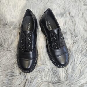 CAF&egrave;NOIR - derby con inserti di strass e borchie nero