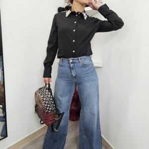 RELISH - Camicia YOH con perle nel colletto