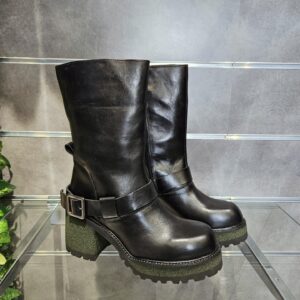 CAF&egrave;NOIR - stivaletti in pelle con cavigliera nero