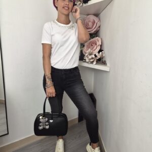 FRACOMINA - Jeans cropped effetto push up